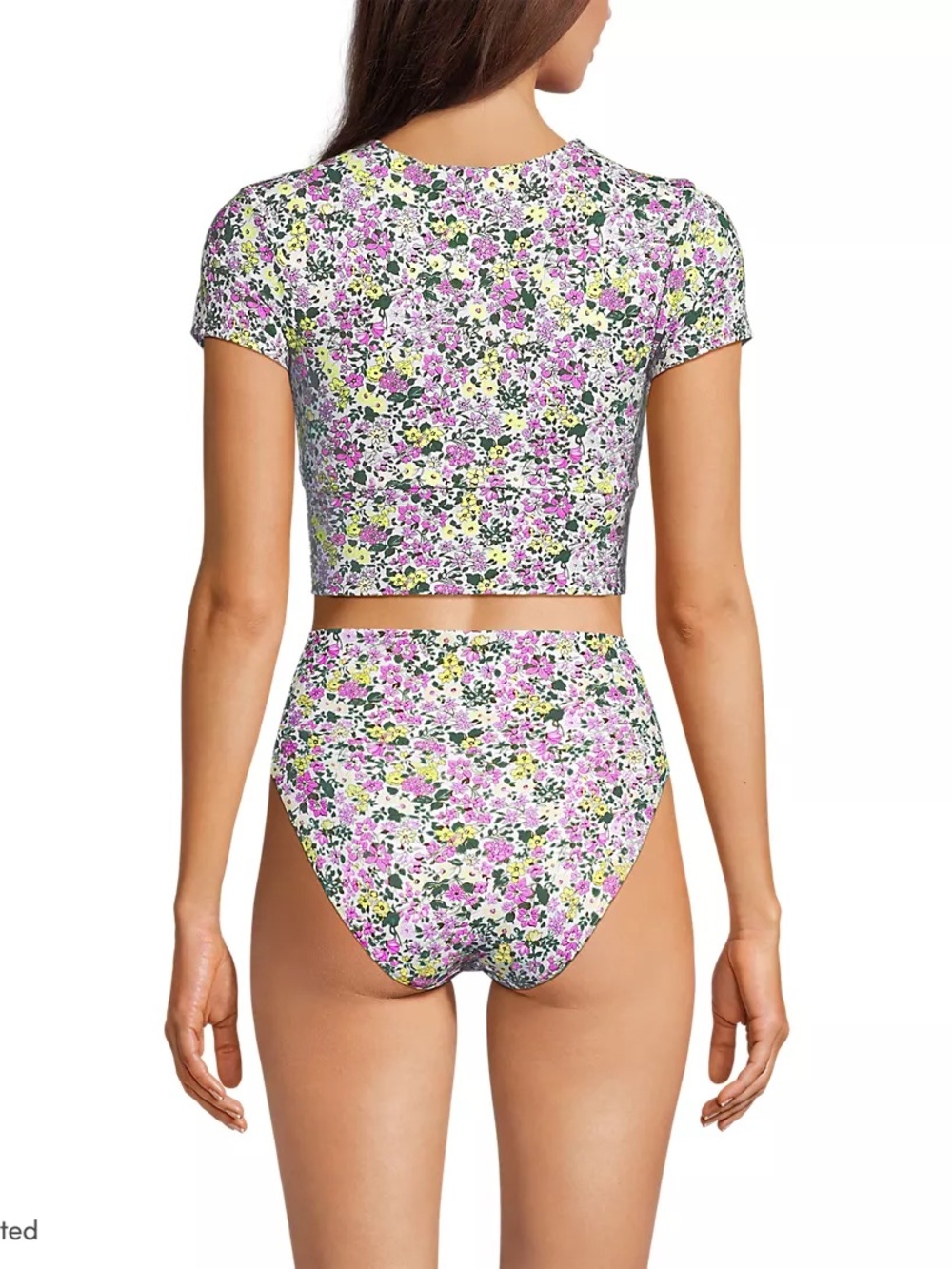 Lands’ End Tugless Cap Sleeve Midkini Top - Picture 5 of 8